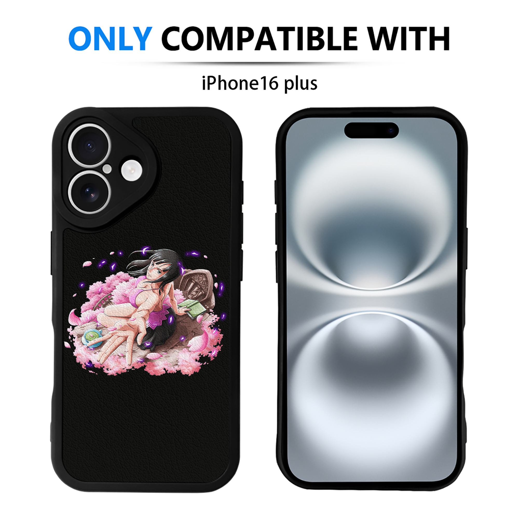 （画像用） ワンピース ニコ・ロビン ONE PIECE Nico Robin 【iPhone 16シリーズ対応】シリコンスマホケース（レザー調） 材質：シリコン